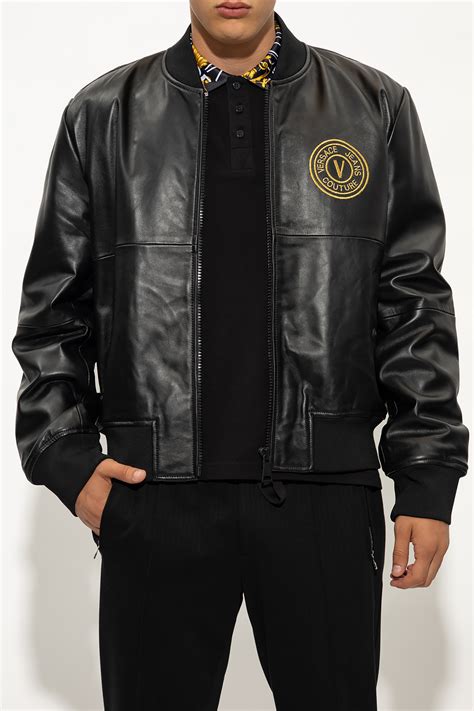 versace jeans jacket men|versace jeans couture leather jacket.